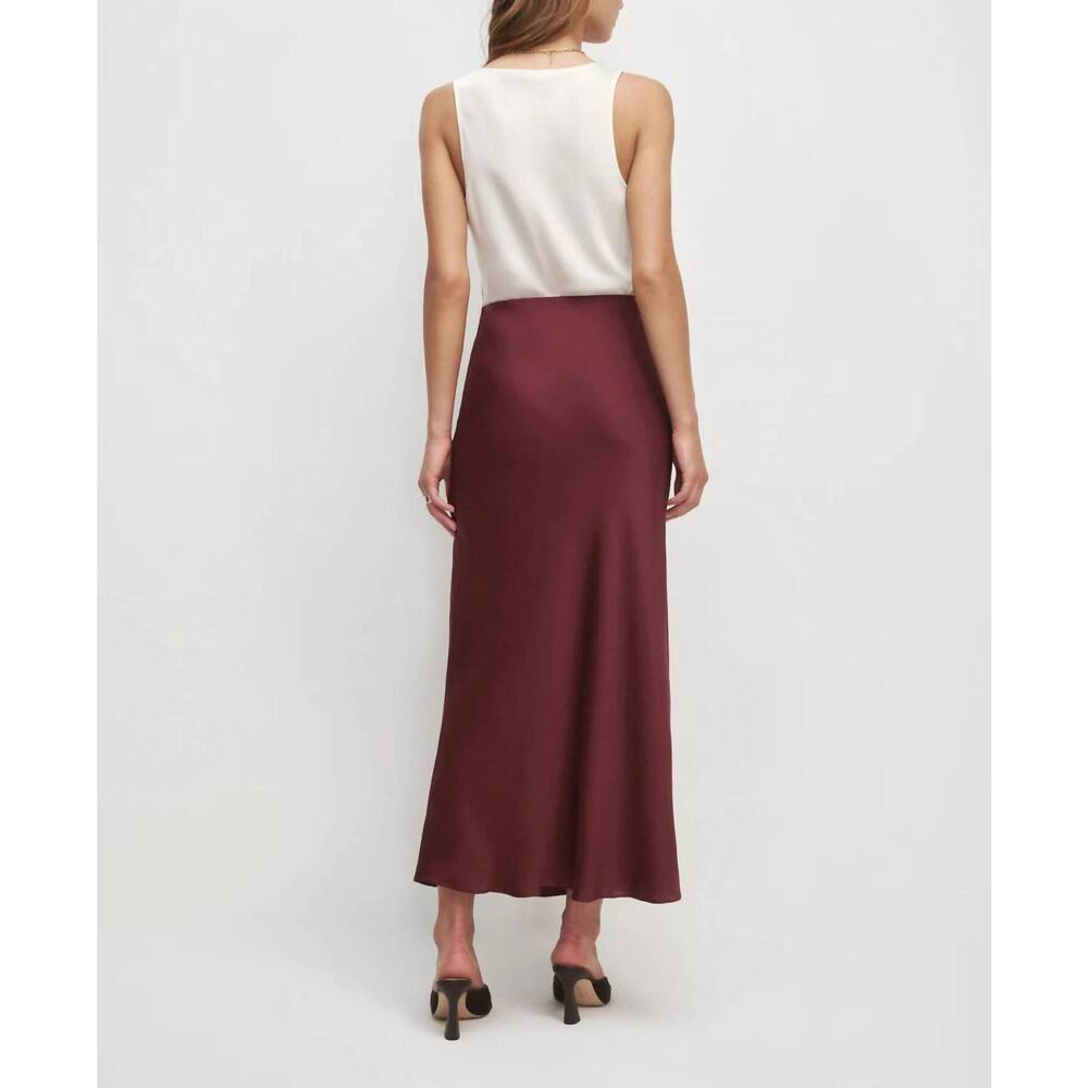 NEW FAVORITE DAUGHTER pull on midi skirt in vino - Picture 3 of 5